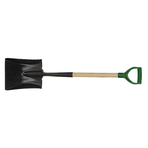 Square Point Shovel, Wood, Tempered Steel Blade, D-Grip Handle, 29" Long M & M Nord Ouest Inc