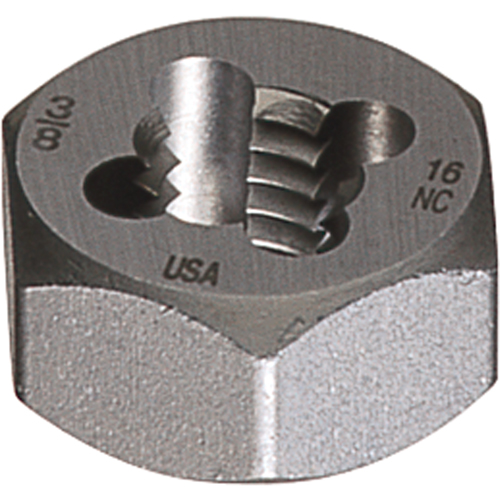 Hexagon Rethreading Dies, Bright Finish, 1/4"-28 Thread, High Speed Steel M & M Nord Ouest Inc