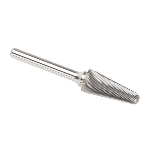 Solid Carbide Burrs - Taper Shape Radius End 14°, 1/4" Shank M & M Nord Ouest Inc