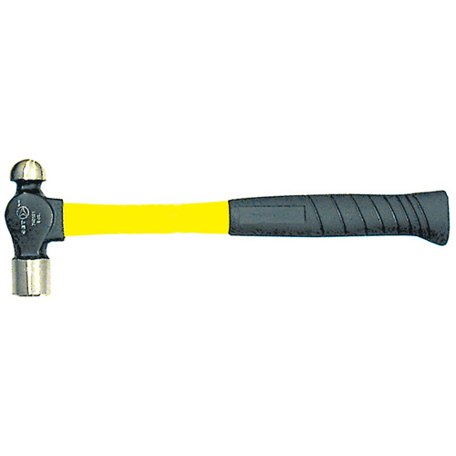 Heavy-Duty Fibreglass Handle Ball Pein Hammer, 8 oz. Head Weight, Plain Face, Cushion Handle M & M Nord Ouest Inc