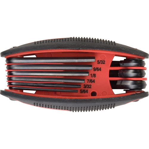 Folding Hex Key Set, 9 Pcs., Imperial M & M Nord Ouest Inc