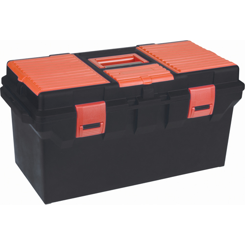 Plastic Tool Box, 22" W x 11" D x 10-1/2" H, Black M & M Nord Ouest Inc
