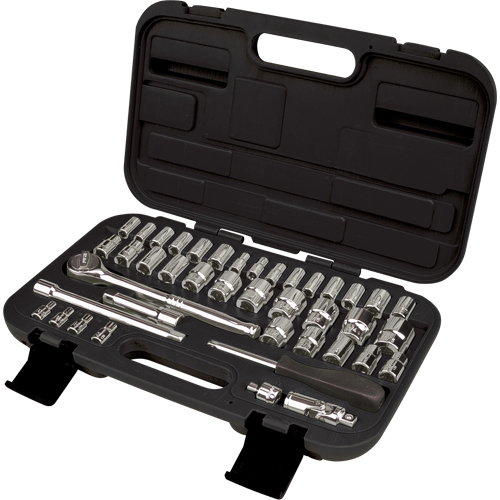 1/4" & 3/8" Drive SAE/Metric Socket Set, 41 Pcs M & M Nord Ouest Inc