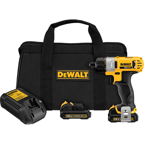 Ensemble de tournevis max, 1/4", 12 V, 160 UWO couple max., Lithium-ion bloc-pile M & M Nord Ouest Inc