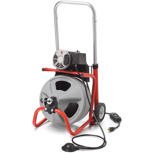 K-400 Autofeed Drum Machine with C-32 IW Cable, Electric, 1/2" x 75' and 3/8" x 100' M & M Nord Ouest Inc