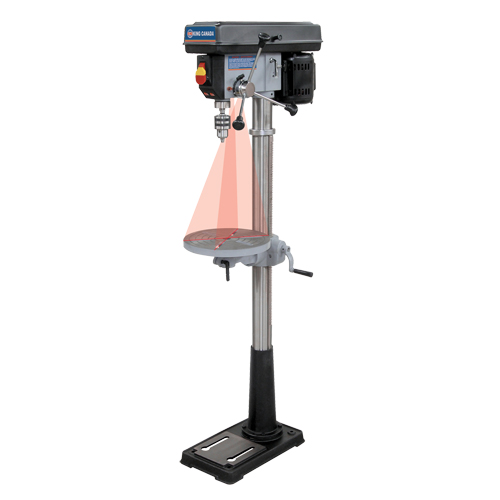 Perceuses &agrave; colonne de plancher avec laser, 13", Mandrin 5/8", 3600 tr/min M & M Nord Ouest Inc
