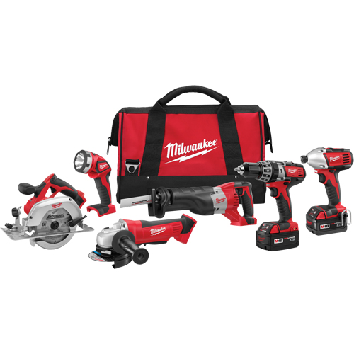 M18 Cordless 6-Tool Combo Kit, Lithium-Ion, 18 V M & M Nord Ouest Inc