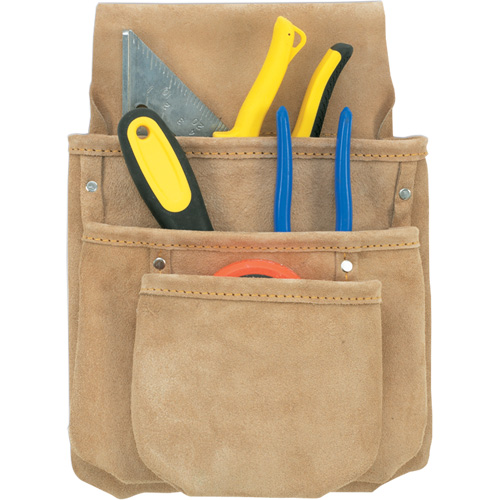 Drywall Tool Pouch, Multiple Tool Holder, Leather, 3 Pockets M & M Nord Ouest Inc