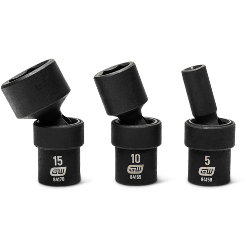 Jeu de 12 douilles m&eacute;triques flexibles universelles &agrave; chocs 1/4" &agrave; 6 pans M & M Nord Ouest Inc