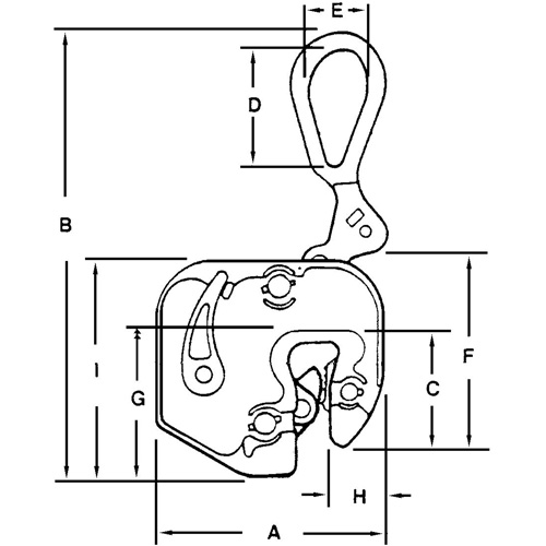 GXL Plate Clamp, 1000 lbs. (0.5 tons), 1/16" - 5/8" Jaw Opening M & M Nord Ouest Inc