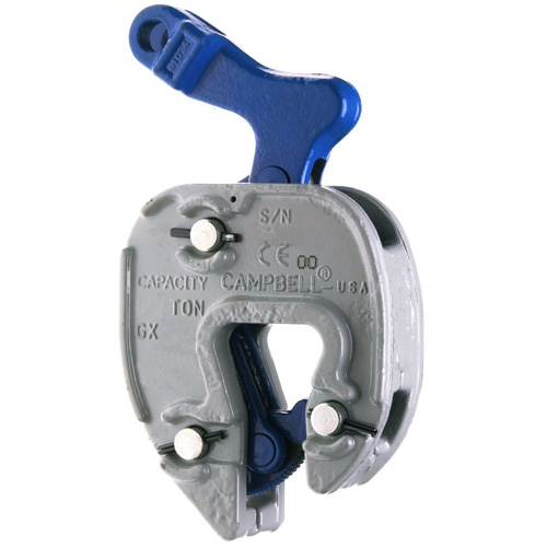 Serre-plaque GX avec attache de chaînette, 1000 lb (0,5 tonne), Ouverture de la m&acirc;choire de 1/16" - 5/16" M & M Nord Ouest Inc