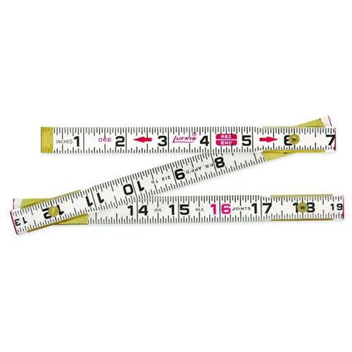 R&egrave;gle Red End, 2 m lo, Bois, Graduations de 1 mm M & M Nord Ouest Inc