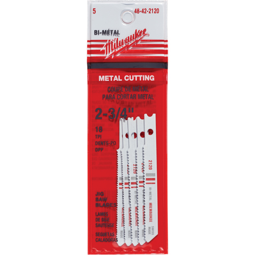 Jigsaw Blades, Bi-Metal, U-Shank, 2-3/4" L, 18 TPI M & M Nord Ouest Inc