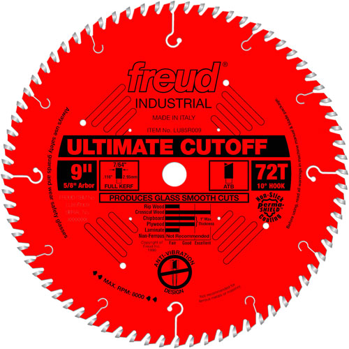 TCS Industrial Saw Blade - Crosscut & Finishing, 9", 72 Teeth, Wood Use M & M Nord Ouest Inc