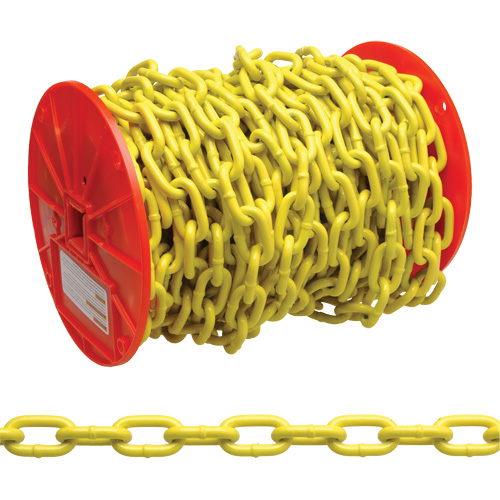 Chaîne ronde &eacute;prouv&eacute;e, Acier &agrave; faible teneur en carbone, 3/16" x 100' (30,4 m) l, Calibre 30, Charge d'utilisation 800 lb (0,4 tonne) M & M Nord Ouest Inc