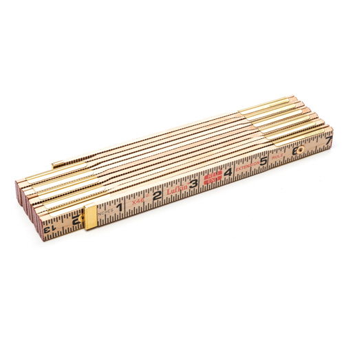 Folding Rule, 6' L, Wood, 1/16" Graduations M & M Nord Ouest Inc