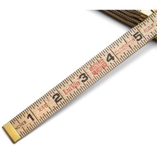Folding Rule, 6' L, Wood, 1/16" Graduations M & M Nord Ouest Inc