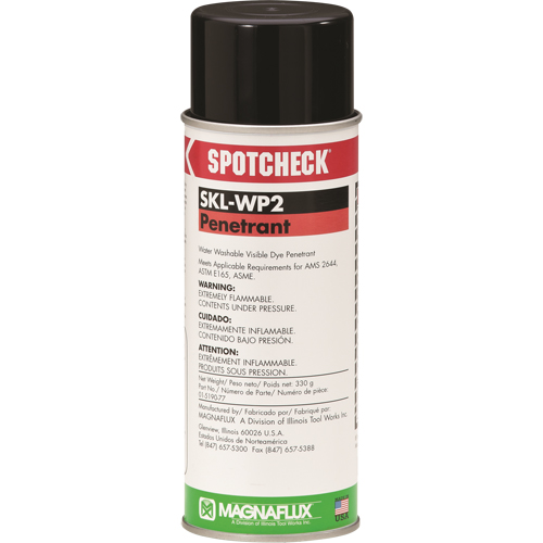 Spotcheck&reg; Penetrants - SKL-WP2 Water Washable Penetrants, Aerosol Can M & M Nord Ouest Inc
