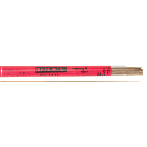 36" Cut Length TIG Rods, 1/16", Silicone Bronze M & M Nord Ouest Inc