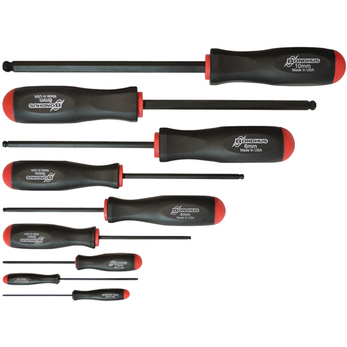 Ball Driver Screwdriver Sets - Metric, 9 Pcs. M & M Nord Ouest Inc