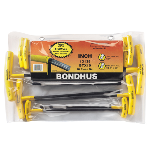Ball Driver&reg; Hex Keys Set, 10 Pcs., Imperial M & M Nord Ouest Inc