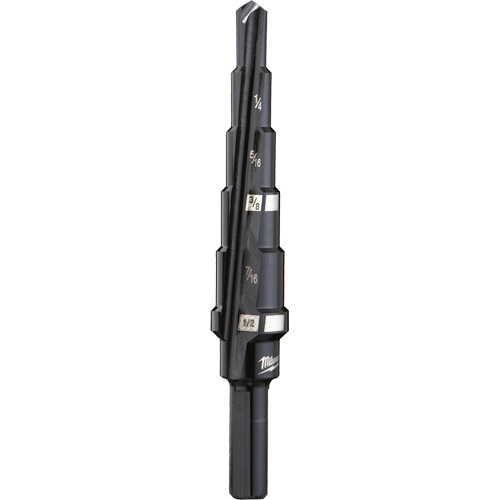 Foret &eacute;tag&eacute; no 2, 3/16" - 1/2", Incr&eacute;ments de 1/16", Acier rapide M & M Nord Ouest Inc