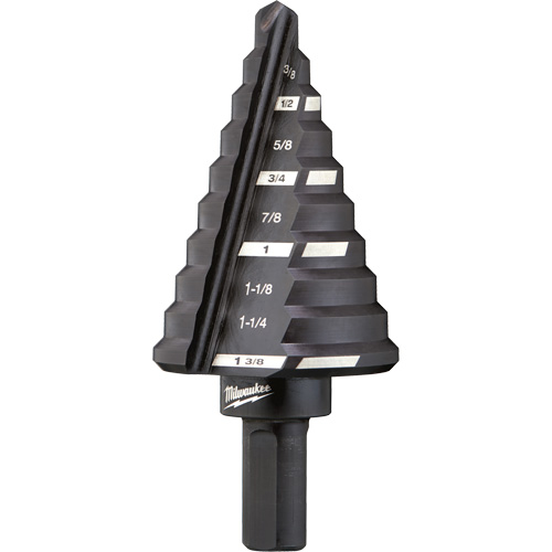 Foret &eacute;tag&eacute; no 5, 1/4" - 1-3/8", Incr&eacute;ments de 1/8", Acier rapide M & M Nord Ouest Inc