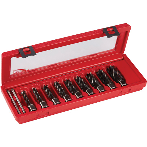 Annular Cutter Drill Bit Set, 9 Pieces, High Speed Steel M & M Nord Ouest Inc