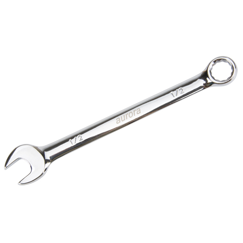 Combination Wrench, 12 Point, 1/2", Chrome Finish M & M Nord Ouest Inc
