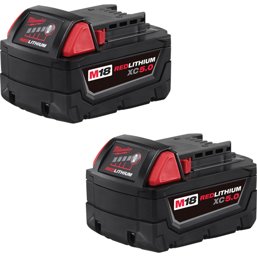 Ensemble de blocs-piles M18 Redlithium, Lithium-ion, 18 V, 5,0 A M & M Nord Ouest Inc