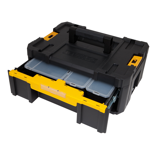 TSTAK&reg; III Tool Box with Single Deep Drawer, 16-3/4" x 12-1/4" x 6-7/8", Black M & M Nord Ouest Inc