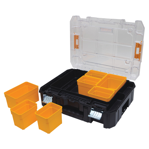 Organisateur avec couvercle transparent TSTAK V, 17-1/4" x 13" x 6", Noir M & M Nord Ouest Inc