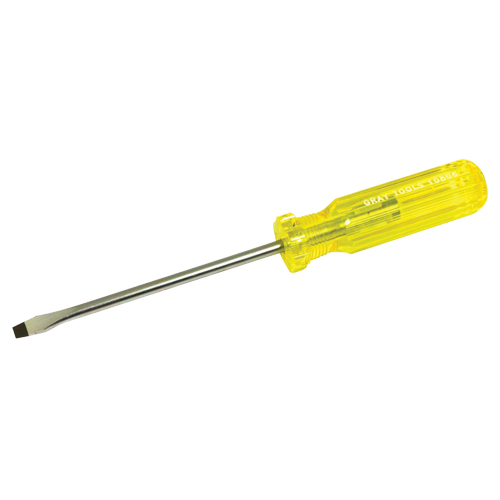 Slotted Screwdriver, 1/4", 9-7/16" L, Plastic Handle M & M Nord Ouest Inc