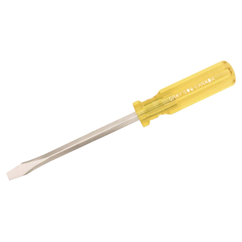 Slotted Screwdriver, 1/4", 6-3/4" L, Plastic Handle M & M Nord Ouest Inc