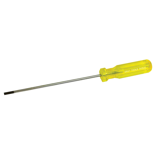 Electrician's Slotted Screwdriver, 5/32" Tip, Round, 9-1/2" L, Plastic Handle M & M Nord Ouest Inc