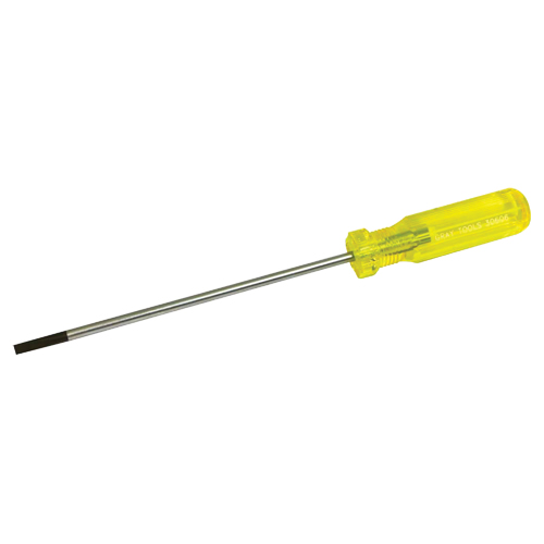 Electrician's Slotted Screwdriver, 3/16" Tip, Round, 9-1/2" L, Plastic Handle M & M Nord Ouest Inc