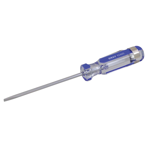 Slotted Screwdriver, 1/8" Tip, Round, 5-1/2" L, Plastic Handle M & M Nord Ouest Inc