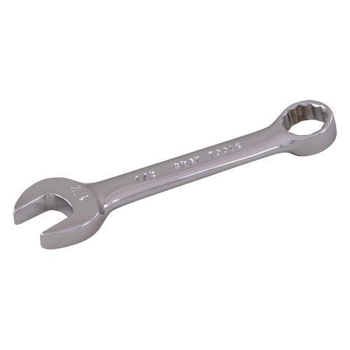 Cl&eacute; mixte courte, 12 pans, 6 mm, Fini Chrome M & M Nord Ouest Inc