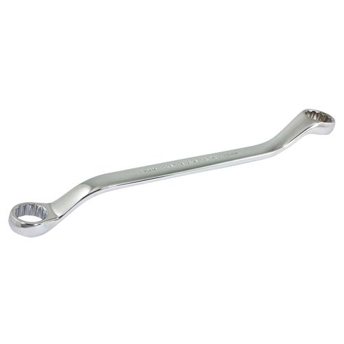 Box End Wrench, 12 Point, 17 mm x 19 mm, 15° Offset, Chrome Finish M & M Nord Ouest Inc