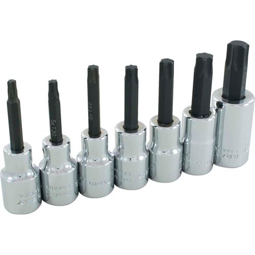 Jeu de douilles Torx, Torx, Prise 1/2", 7 mrcx M & M Nord Ouest Inc