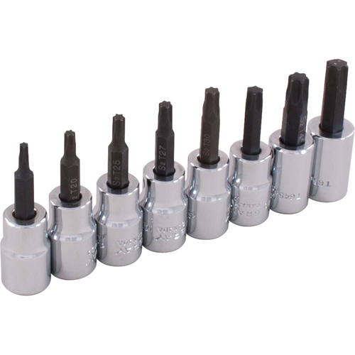 Jeu de douilles, Torx, Prise 3/8", 8 mrcx M & M Nord Ouest Inc