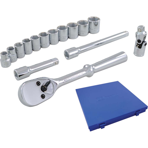 Jeu de douilles et accessoires, 15 Mcx, Prise de 3/8" M & M Nord Ouest Inc