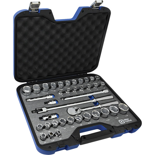 Jeu de douilles SAE et m&eacute;triques & accessoires, 38 Mcx, Prise de 1/2" M & M Nord Ouest Inc
