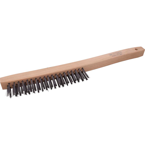 Brosse &agrave; r&eacute;curer industrielle &agrave; manche long, Acier, 3 x 19 rangs de fils, Longueur 14" M & M Nord Ouest Inc
