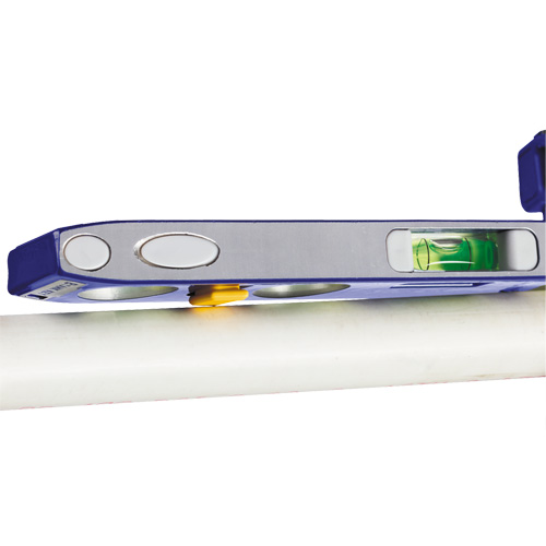 250 Series Heavy-Duty Torpedo Level, 9" L, Aluminum, 4 Vials, Magnetic M & M Nord Ouest Inc