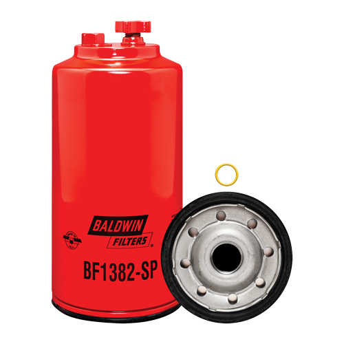 BF1382-SP Filtre &agrave; carburant s&eacute;parateur d'eau &agrave; visser avec drain & orifice pour capteur M & M Nord Ouest Inc