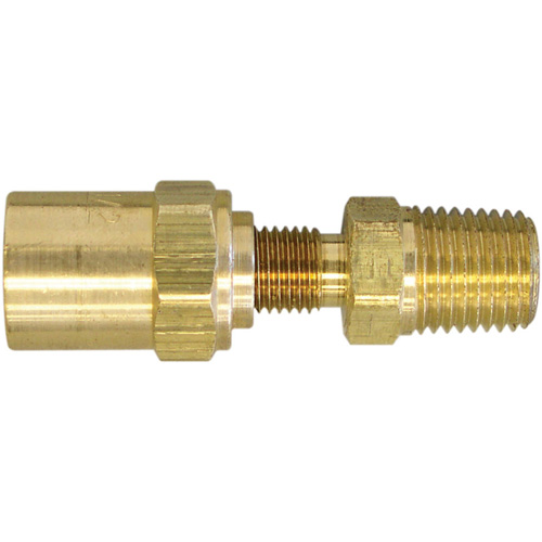3/8" NPT Reusable Hose Fitting, 11/16" Dia., Brass M & M Nord Ouest Inc