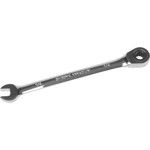 Cl&eacute; mixte &agrave; cliquet SAE, 12 pans, 1/4", Fini Chrome M & M Nord Ouest Inc