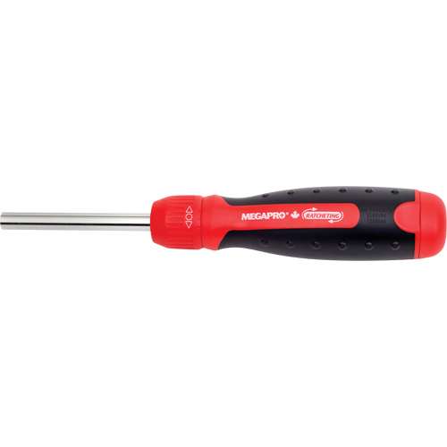 Ratcheting Tamperproof Screwdriver, 8-1/2" L, Cushion Grip Handle M & M Nord Ouest Inc