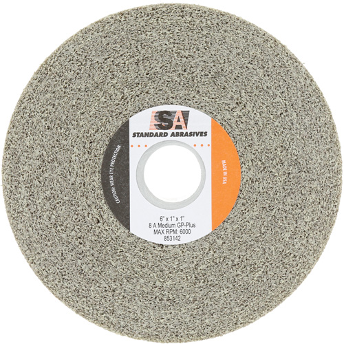 Meule &agrave; usage g&eacute;n&eacute;ral Standard Abrasives, 6" dia., Grain Moyen, Oxyde d'aluminium M & M Nord Ouest Inc